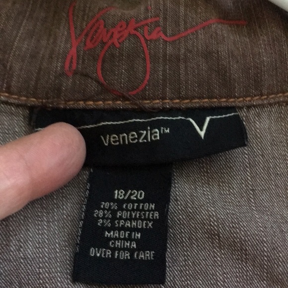 Brown Denim Jacket Blazer - Picture 4 of 5